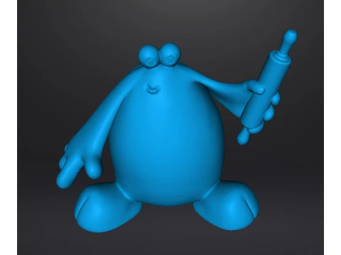 TRAP DOOR BERK WITH ROLLING PIN FANTASY FIGURE MODEL TOY SCULPTURE 3D Print Model