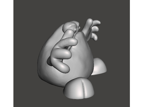 TRAP DOOR THE BIG RED THING FANTASY FIGURE MODEL TOY SCULPTURE 3D Print Model