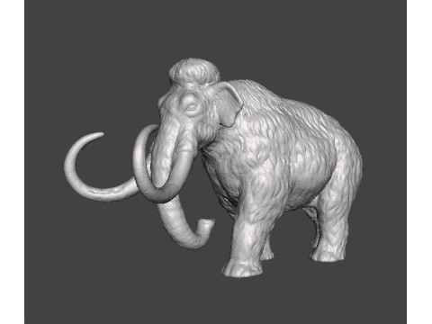 WOOLLY MAMMOTH REALISTIC FIGURE MINIATURE MODEL PREHISTORIC DND RPG Model Cetak 3D