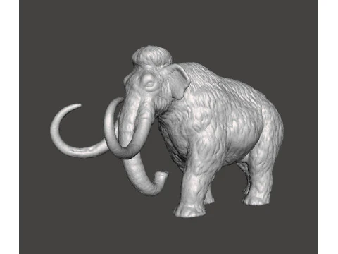 WOOLLY MAMMOTH REALISTIC FIGURE MINIATURE MODEL PREHISTORIC DND RPG 3D Print Model
