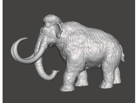 WOOLLY MAMMOTH REALISTIC FIGURE MINIATURE MODEL PREHISTORIC DND RPG Model Cetak 3D
