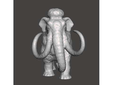 WOOLLY MAMMOTH REALISTIC FIGURE MINIATURE MODEL PREHISTORIC DND RPG Model Cetak 3D