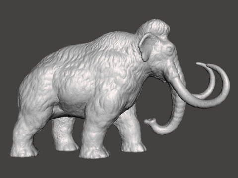 WOOLLY MAMMOTH REALISTIC FIGURE MINIATURE MODEL PREHISTORIC DND RPG Model Cetak 3D