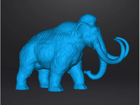WOOLLY MAMMOTH REALISTIC FIGURE MINIATURE MODEL PREHISTORIC DND RPG 3D Print Model