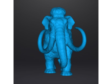 WOOLLY MAMMOTH REALISTIC FIGURE MINIATURE MODEL PREHISTORIC DND RPG Model Cetak 3D