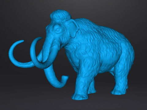 WOOLLY MAMMOTH REALISTIC FIGURE MINIATURE MODEL PREHISTORIC DND RPG Model Cetak 3D