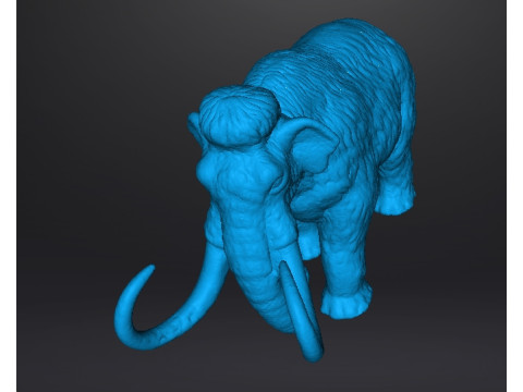 WOOLLY MAMMOTH REALISTIC FIGURE MINIATURE MODEL PREHISTORIC DND RPG Model Cetak 3D