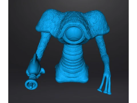 WAR OF THE WORLDS 1953 MARTIAN WITH LASER PISTOL MINIATURE MODEL FIGURE FOR SCIFI GAMES RPG DND 3D Print Model