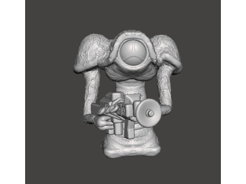 WAR OF THE WORLDS 1953 MARTIAN WITH LASER RIFLE MINIATURE MODEL FIGURE FOR SCIFI GAMES RPG DND 3D प्रिंट मॉडल