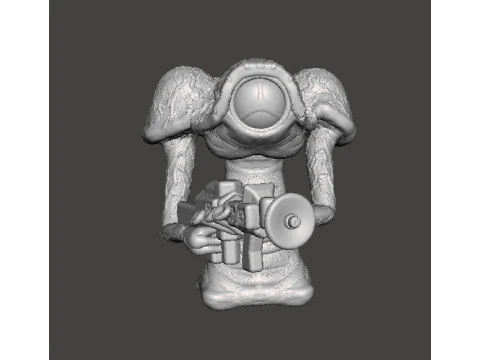 KRIEG DER WELTEN 1953 MARSIAN MIT LASERGEWEHR MINIATURMODELLFIGUR F&Uuml;R SCIFI-SPIELE RPG DND 3D Druckmodell