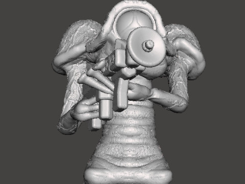 WAR OF THE WORLDS 1953 MARTIAN WITH LASER RIFLE MINIATURE MODEL FIGURE FOR SCIFI GAMES RPG DND 3D Print Model