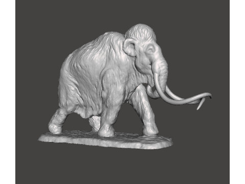 JEFFERSONIAN MAMMOTH REALISTIC FIGURE MINIATURE MODEL PREHISTORIC DND RPG 3D Print Model