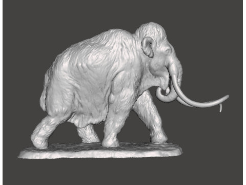 JEFFERSONIAN MAMMOTH REALISTIC FIGURE MINIATURE MODEL PREHISTORIC DND RPG Model Cetak 3D