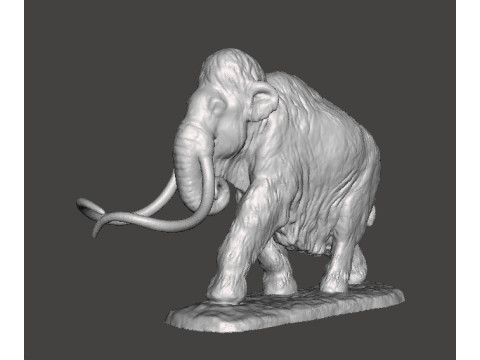 JEFFERSONIAN MAMMOTH REALISTIC FIGURE MINIATURE MODEL PREHISTORIC DND RPG Model Cetak 3D