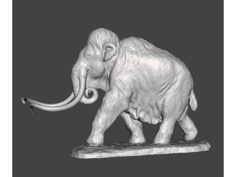JEFFERSONIAN MAMMOTH REALISTIC FIGURE MINIATURE MODEL PREHISTORIC DND RPG Model Cetak 3D