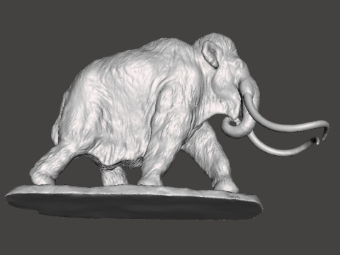 JEFFERSONIAN MAMMOTH REALISTIC FIGURE MINIATURE MODEL PREHISTORIC DND RPG Model Cetak 3D