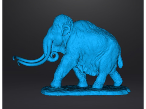 JEFFERSONIAN MAMMOTH REALISTIC FIGURE MINIATURE MODEL PREHISTORIC DND RPG Model Cetak 3D