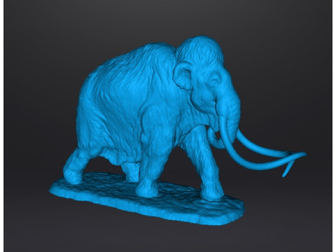 JEFFERSONIAN MAMMOTH REALISTIC FIGURE MINIATURE MODEL PREHISTORIC DND RPG Model Cetak 3D