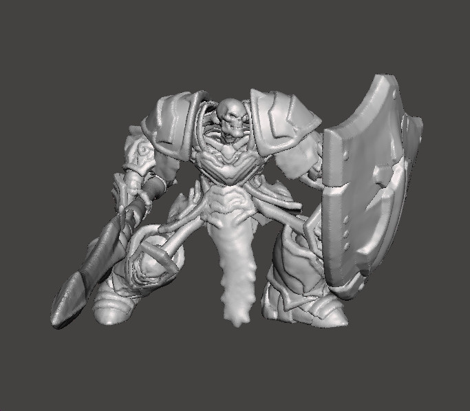 SKELETON CHAMPION MINIATURE MODEL FOR FANTASY GAMES RPG DND Model Cetak 3D .c4d .max .obj .3ds .fbx .stl .blend