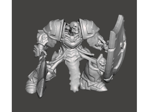 SKELETON CHAMPION MINIATURE MODEL FOR FANTASY GAMES RPG DND Model Cetak 3D