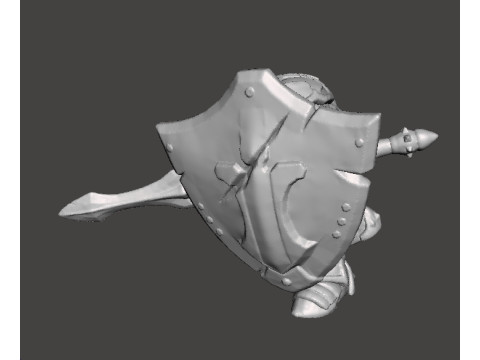 SKELETON CHAMPION MINIATURE MODEL FOR FANTASY GAMES RPG DND Model Cetak 3D