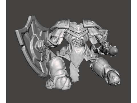 SKELETON CHAMPION MINIATURE MODEL FOR FANTASY GAMES RPG DND Model Cetak 3D
