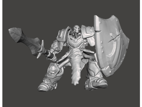 SKELETON CHAMPION MINIATURE MODEL FOR FANTASY GAMES RPG DND Model Cetak 3D