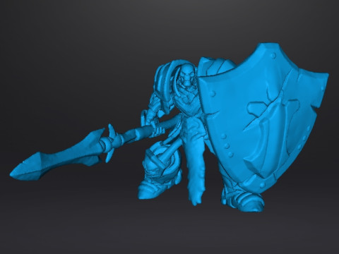SKELETON CHAMPION MINIATURE MODEL FOR FANTASY GAMES RPG DND Model Cetak 3D