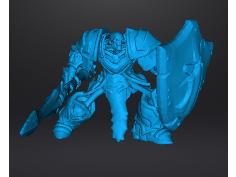 SKELETON CHAMPION MINIATURE MODEL FOR FANTASY GAMES RPG DND Model Cetak 3D