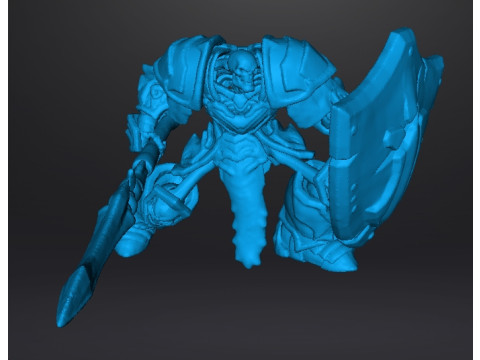 SKELETON CHAMPION MINIATURE MODEL FOR FANTASY GAMES RPG DND Model Cetak 3D