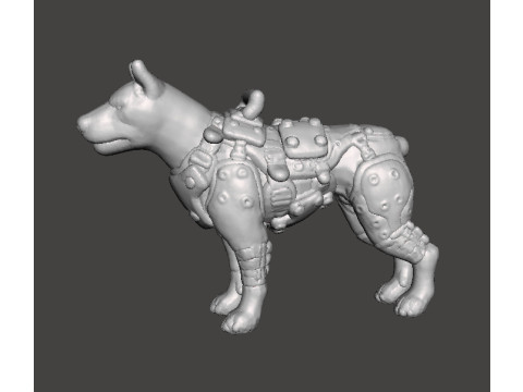 KAMPFHUND 1961 MINIATURE MODEL FIGURE FOR SCIFI GAMES RPG DND Model Cetak 3D
