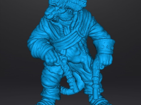 SQUEAK PIRATE CAPTAIN RAT MINIATURE MODEL FOR FANTASY GAMES RPG DND 3D Print Model