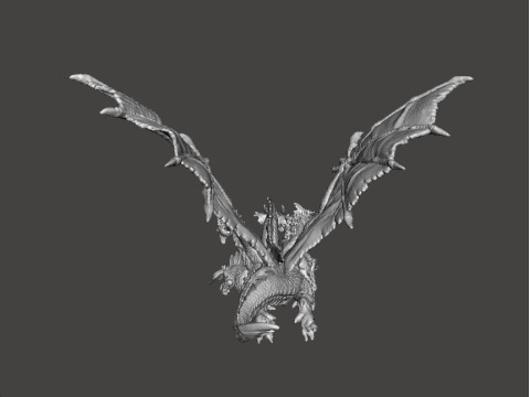 5 HEADED DRAGON KING MINIATURE MODEL FANTASY GAMES RPG HYDRA Model Cetak 3D