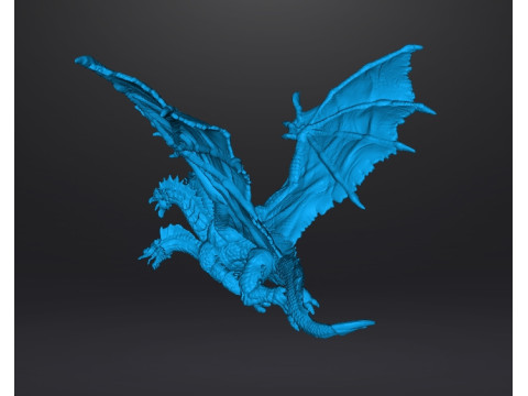 5 HEADED DRAGON KING MINIATURE MODEL FANTASY GAMES RPG HYDRA Model Cetak 3D
