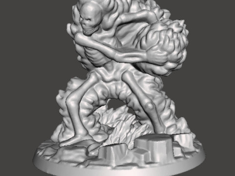 FIREBALL SKELETON HADOUKEN MINIATURE MODEL FOR FANTASY GAMES RPG DND Modello di stampa 3D