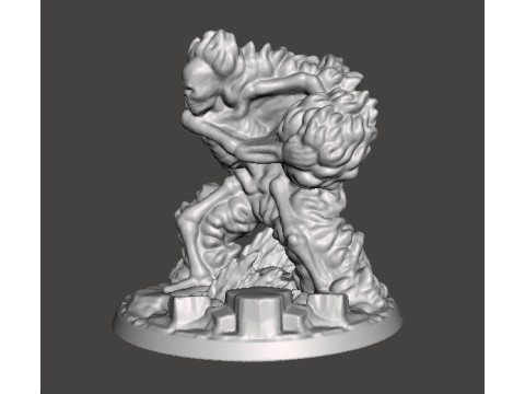 FIREBALL SKELETON HADOUKEN MINIATURE MODEL FOR FANTASY GAMES RPG DND Modello di stampa 3D