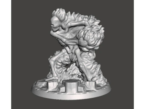 FIREBALL SKELETON HADOUKEN MINIATURE MODEL FOR FANTASY GAMES RPG DND 3D Print Model