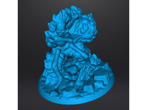 FIREBALL SKELETON HADOUKEN MINIATURE MODEL FOR FANTASY GAMES RPG DND Modello di stampa 3D
