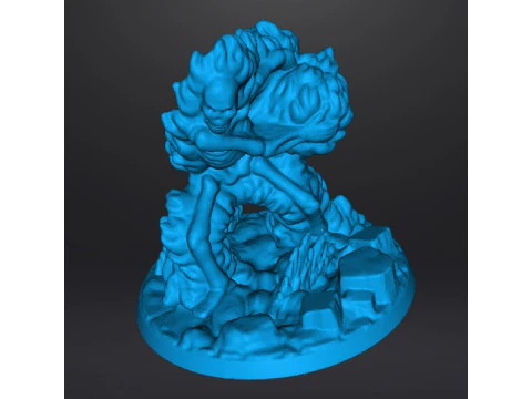 FIREBALL SKELETON HADOUKEN MINIATURE MODEL FOR FANTASY GAMES RPG DND 3D Print Model
