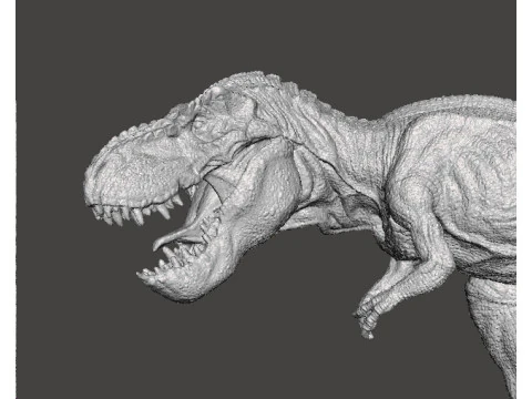 JP T-REX CHASING ITS PREY FIGURE MODEL ANIMAL STATUE WILDLIFE 3D Print Model