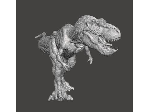 JP T-REX CHASING ITS PREY FIGURE MODEL ANIMAL STATUE WILDLIFE Modello di stampa 3D