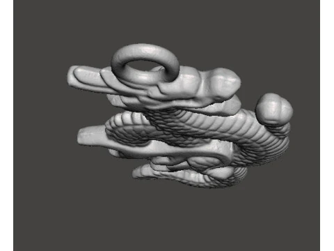 CHINESE DRAGON PENDANT MODEL GOOD LUCK POWER WEALTH 3D Print Model