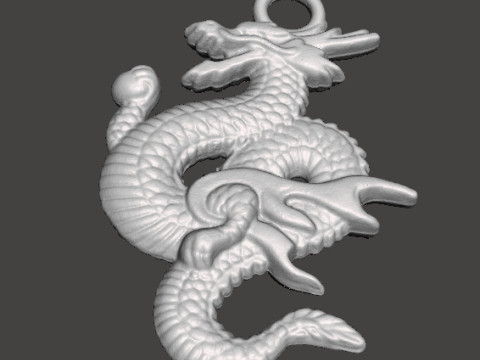 CHINESE DRAGON PENDANT MODEL GOOD LUCK POWER WEALTH Model do druku 3D