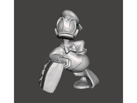 DONALD DUCK WITH SUITCASE 1970 VINTAGE STATUE MODEL CHARACTER 3D 打印模型