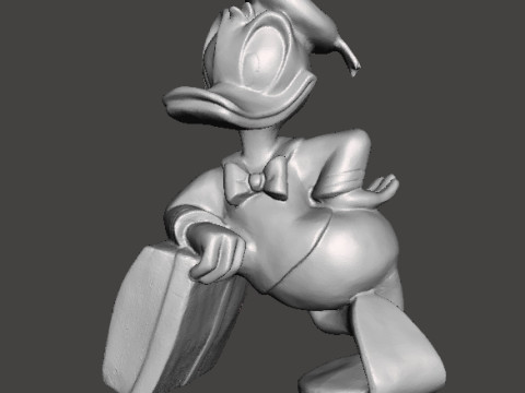 DONALD DUCK WITH SUITCASE 1970 VINTAGE STATUE MODEL CHARACTER 3D Print Model