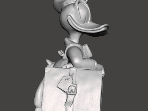 DONALD DUCK WITH SUITCASE 1970 VINTAGE STATUE MODEL CHARACTER 3D Print Model