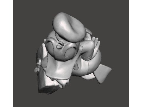 DONALD DUCK WITH SUITCASE 1970 VINTAGE STATUE MODEL CHARACTER 3D Print Model