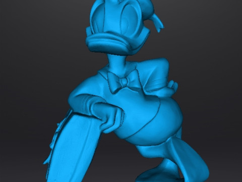 DONALD DUCK WITH SUITCASE 1970 VINTAGE STATUE MODEL CHARACTER 3D Print Model