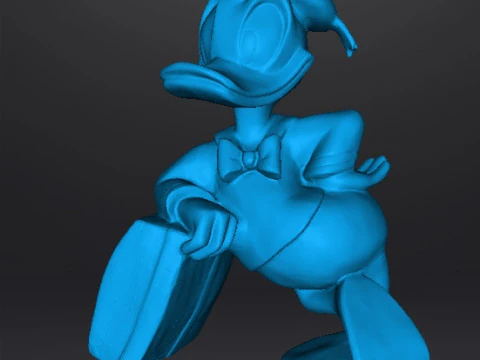 ドナルドダックとスーツケース 1970 ヴィンテージスタチューモデルキャラクター 3Dプリントモデル