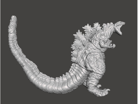 SHIN GODZILLA ATOMIC BREATH KAIJU MONSTER MINIATURE GAMES RPG DND Modèles 3D en vedette